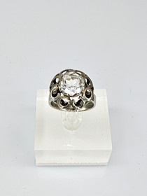 Vintage quarts silver ring  