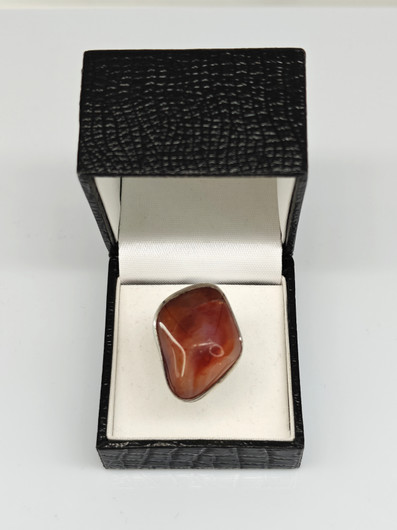 Vintage silver ring with stone