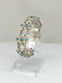 Vintage silver bracelet with stones