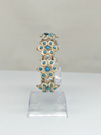 Vintage silver bracelet with stones