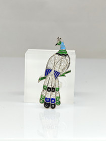 Vintage hopeinen rintakoru