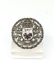 Vintage hopeinen rintakoru Itävallasta