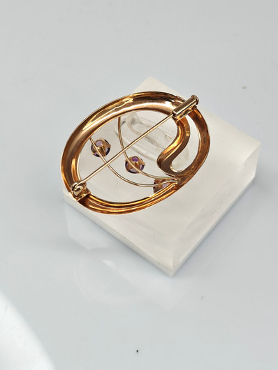 Vintage topaz amethyst brooch