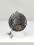Vintage big silver pendant with chain