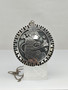 Vintage big silver pendant with chain