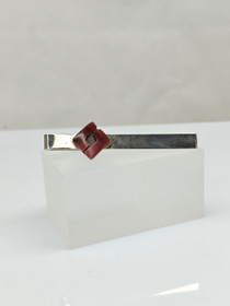 Vintage silver tie pin with tourmaline