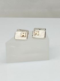 Vintage hopeiset kalvosinnapit 