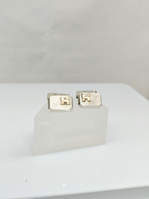 Vintage hopeiset kalvosinnapit 