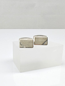 Vintage hopeiset kalvosinnapit 