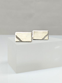 Vintage hopeiset kalvosinnapit 