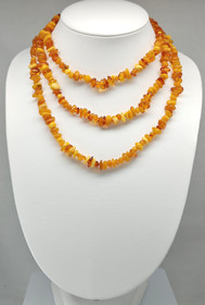 Vintage Itä-meren Meripihka erittäin pitkät helmet 160 cm