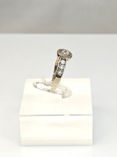 Vintage diamond white gold ring  
