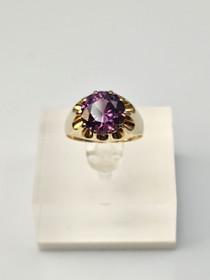 Vintage Amethyst gold ring 