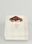 Vintage ruby (synt.) gold ring 