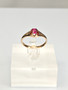 Vintage ruby (synt.) gold ring 