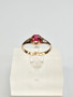 Vintage ruby (synt.) gold ring 