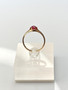Vintage ruby (synt.) gold ring 