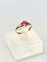 Vintage ruby (synt.) gold ring 