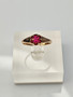 Vintage ruby (synt.) gold ring 