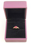 Vintage ruby (synt.) gold ring 