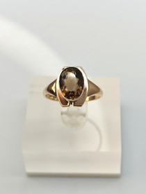 Vintage quartz gold ring 