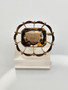 Vintage gold quartz brooch
