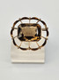 Vintage gold quartz brooch