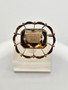 Vintage gold quartz brooch
