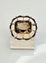 Vintage gold quartz brooch