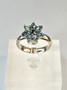 Vintage silver ring with topaz gemstones (size:18mm 56-57 EU)