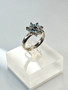 Vintage silver ring with topaz gemstones (size:18mm 56-57 EU)