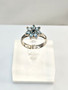 Vintage silver ring with topaz gemstones (size:18mm 56-57 EU)