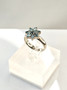 Vintage silver ring with topaz gemstones (size:18mm 56-57 EU)