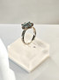 Vintage silver ring with topaz gemstones (size:18mm 56-57 EU)