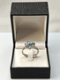 Vintage silver ring with topaz gemstones (size:18mm 56-57 EU)