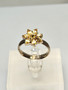 Vintage silver ring with citrine gemstones (size:18mm 56-57 EU)
