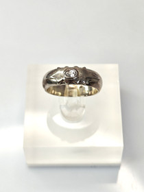 Vintage silver ring with topaz gemstone (size:18mm 56-57 EU)