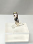 Vintage silver ring with peridot gemstone (size:16,5mm 52 EU)