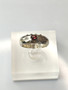 Vintage silver ring with garnet gemstone (size:17-17,5mm 53-55 EU)