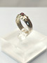 Vintage silver ring with garnet gemstone (size:18,5mm 58 EU)