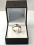 Vintage silver ring with garnet gemstone (size:17-17,5mm 53-55 EU)