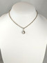 Vintage silver pendant with chain and stone