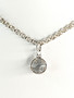 Vintage silver pendant with chain and stone