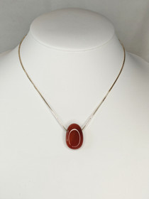 Vintage silver chain with stone