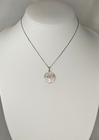 Vintage silver pendant with chain