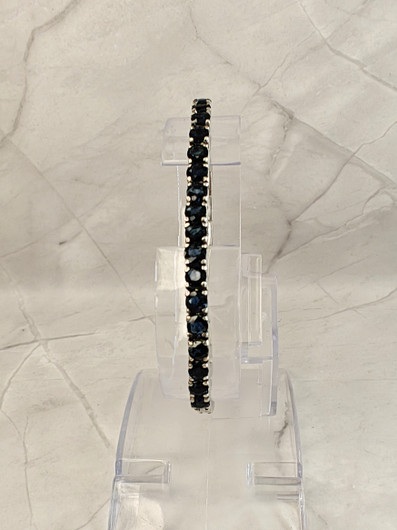 Vintage silver bracelet with sapphires
