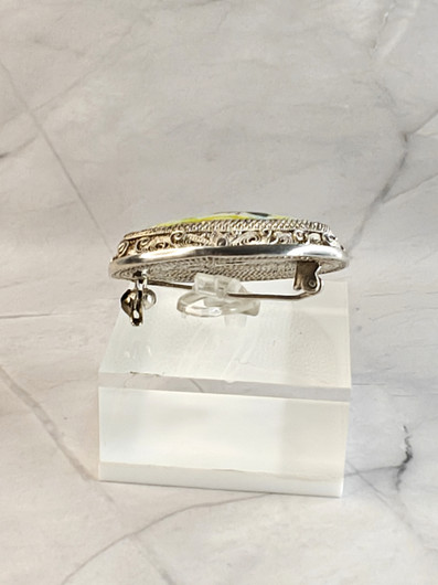 Vintage handmade silver brooch 