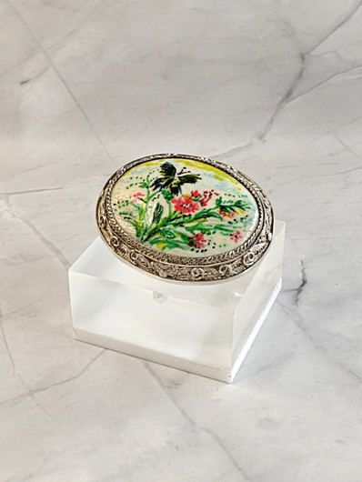 Vintage handmade silver brooch 