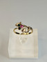 Vintage adjustable silver ring with stones