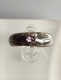 Vintage silver ring with amethyst gemstone (size:17mm 53 EU)